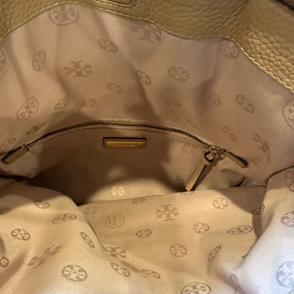 Tory Burch Beige Leather Tote - Picture 6 of 10